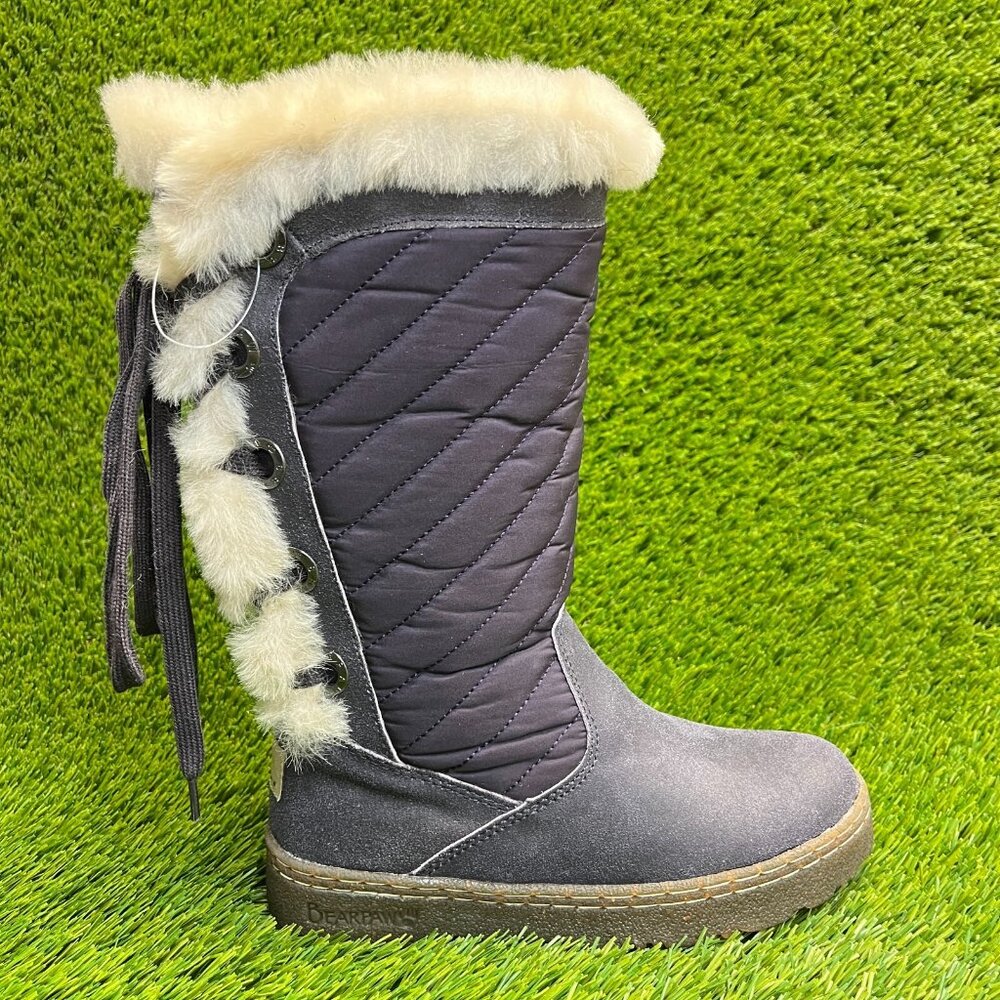 Bearpaw Baltoe Womens Size 5 Purple Casual Outdoor Suede Lace Up Winter Boots